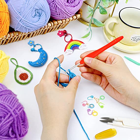 113 Piece Crochet with Yarn Set - Ideal Beginner Kit